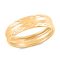 Anello Lucido Con Bordi Diamantati Italian 10K Yellow Gold Diamond-Cut Edges Ring 1.20 Grams - Sticky add to cart bar