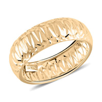 Martellato Italian 10K Yellow Gold Diamond-Cut Band Ring 1.28 Grams