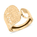 Anello Solido A Gocce Italian 10K Yellow Gold Designer Petal Ring 2.65 Grams - Sticky add to cart bar