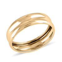 Anello A Fascia Classico Italian 10K Yellow Gold Classic Band Ring (Size 10.0) 1.30 Grams