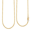 Italian 10K Yellow Gold 1.5mm Rope Necklace 18 Inches 1.3 Grams - Sticky add to cart bar
