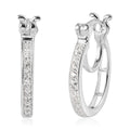 White Zircon Hoop Earrings in Sterling Silver 0.35 ctw - Sticky add to cart bar