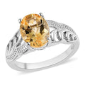 Karis Brazilian Citrine Solitaire Ring in Platinum Bond 1.75 ctw - Sticky add to cart bar