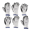 Set of 6 Pairs Grey Nylon Nitrile Garden Gloves (Size 10) - Sticky add to cart bar