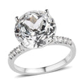 White Topaz Ring in Platinum Over Sterling Silver 9.75 ctw - Sticky add to cart bar