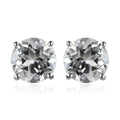 White Topaz Stud Earrings in Platinum Over Sterling Silver 11.00 ctw - Sticky add to cart bar