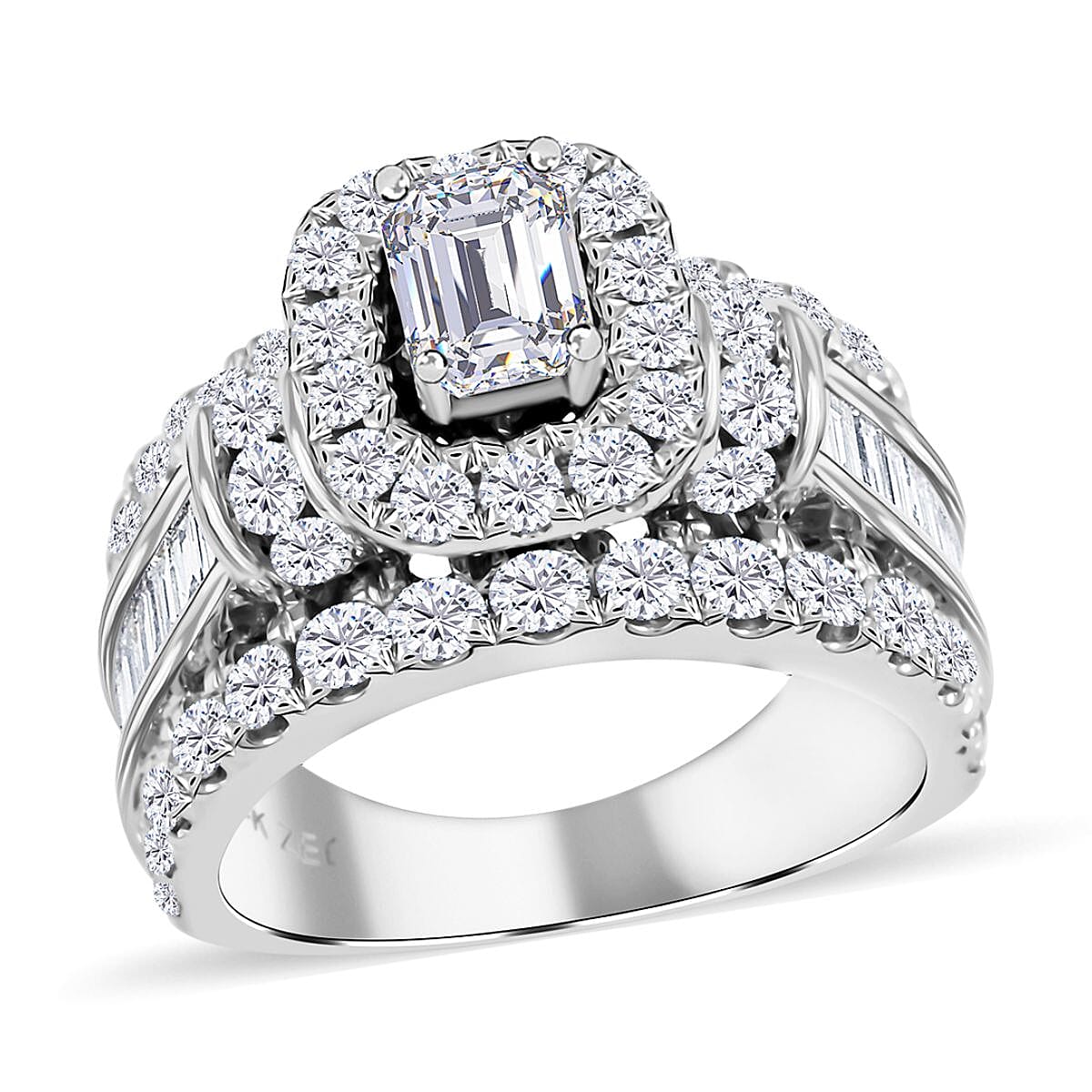 14K White Gold G-H SI3 Diamond Ring 9.10 Grams 3.00 ctw (Delivery in 10-15 Business Days)