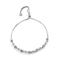 Ceylon Blue Sapphire and Zircon Bolo Bracelet in Platinum Over Sterling Silver 2.35 ctw - Sticky add to cart bar