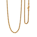 22K Yellow Gold 3.5mm Rope Necklace 22 Inches 5.40 Grams - Sticky add to cart bar