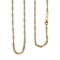 22K Yellow Gold 2mm Twisted Necklace 20 Inches 2.50 Grams - Sticky add to cart bar