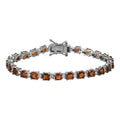 TLV Asscher Cut Madagascar Paraiba Apatite, Moissanite Tennis Bracelet in Platinum Over Sterling Silver (8.00 In) 11.60 ctw - Sticky add to cart bar