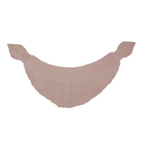 Beige Faux Wool Knitted Poncho with Keyhole (14"x43", Polyester)