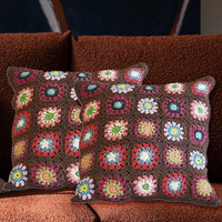 Home Innovations Set of Multi Color 100% Cottone Cushion Cover with Zipper (18"x18")