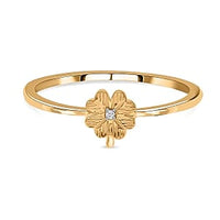 White Diamond P Ring in Vermeil YG Over Sterling Silver (Size 11.5)