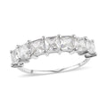 Simulated White Diamond 7 Stone Ring in Sterling Silver (Size 10.0) (Del. in 10-15 Days) 3.65 ctw - Sticky add to cart bar
