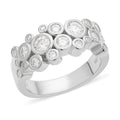 Moissanite Bubble Ring in Rhodium Over Sterling Silver 1.25 ctw - Sticky add to cart bar