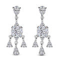 Moissanite Chandelier Earrings in Platinum Over Sterling Silver 4.90 ctw - Sticky add to cart bar