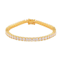 Moissanite Tennis Bracelet in Platinum Over Sterling Silver (6.50 In) 12.50 ctw