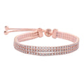 Simulated Diamond Bolo Bracelet in Rosetone 5.00 ctw - Sticky add to cart bar