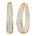 Austrian Crystal Hoop Earrings in Rosetone - Sticky add to cart bar