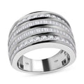 10K White Gold G-H SI Diamond Multi Row Ring 8.80 Grams 2.00 ctw - Sticky add to cart bar