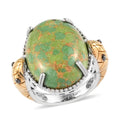 KARIS Red Jasper Snake Pair Ring in ION Plated 18K Yellow Gold and Platinum Bond (Size 9.0) 14.10 ctw - Sticky add to cart bar
