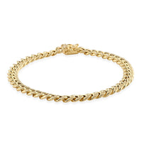 VEGAS CLOSEOUT DEAL 10K Yellow Gold 6mm Cuban Bracelet (8.00 In) 7.40 Grams