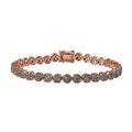 Natural Champagne Diamond Tennis Bracelet in Vermeil RG Over Sterling Silver (8.00 In) (12.85 g) 5.00 ctw - Sticky add to cart bar