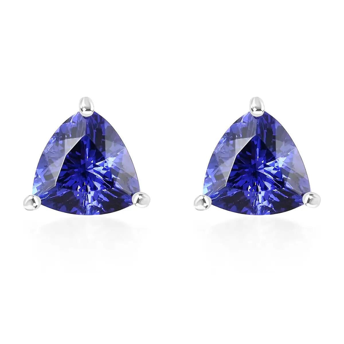 Rhapsody Certified & Appraised AAAA Tanzanite 2.40 ctw Solitaire Stud Earrings, 950 Platinum Earrings, Tanzanite Earrings, Tanzanite Jewelry For Her