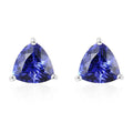 Rhapsody Certified & Appraised AAAA Tanzanite 2.40 ctw Solitaire Stud Earrings, 950 Platinum Earrings, Tanzanite Earrings, Tanzanite Jewelry For Her - Sticky add to cart bar