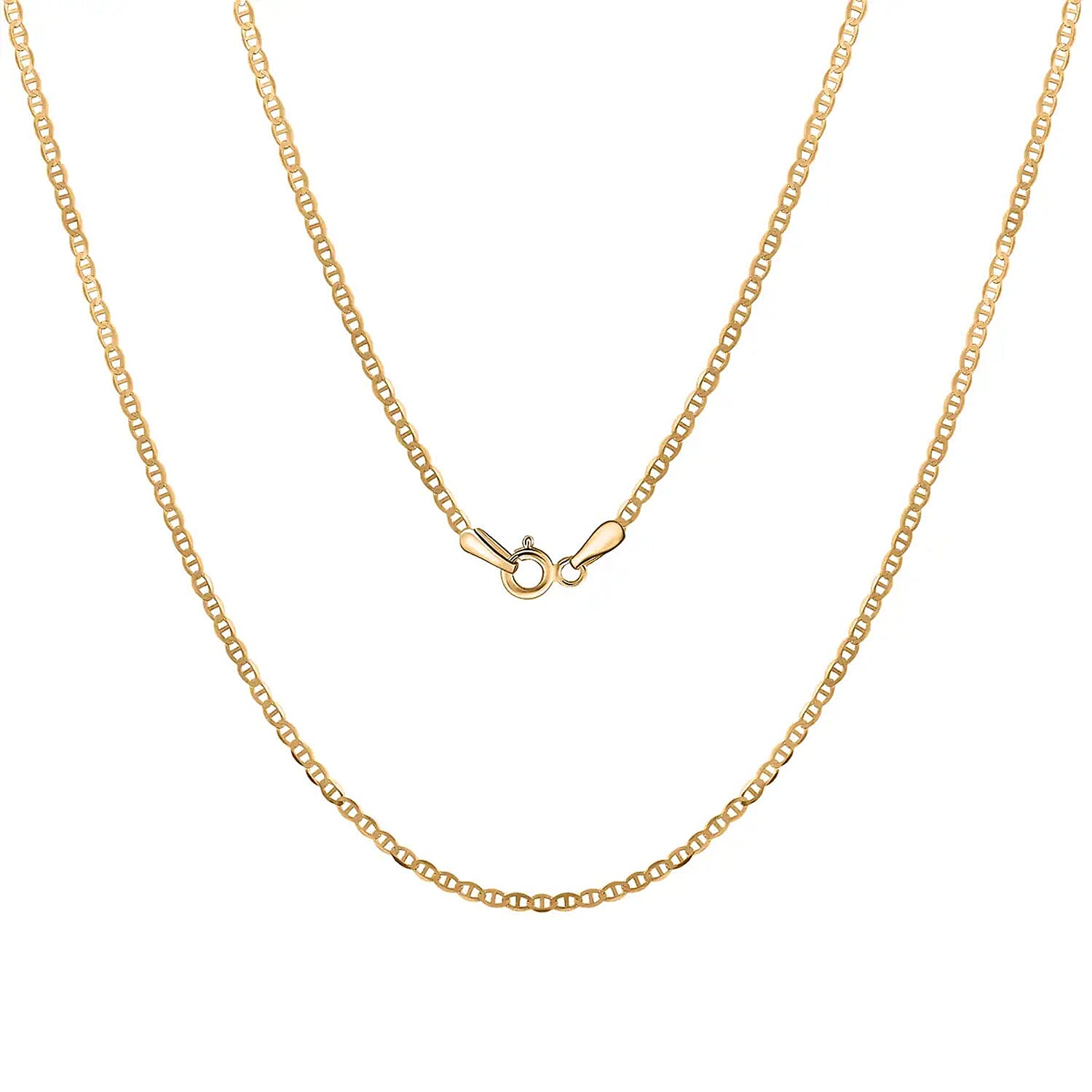 14K Yellow Gold 1.5mm Gucci Necklace 18 Inches 1.2 Grams (Delivery in 10-15 Business Days)