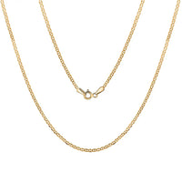 14K Yellow Gold 1.5mm Gucci Necklace 18 Inches 1.2 Grams (Delivery in 10-15 Business Days)