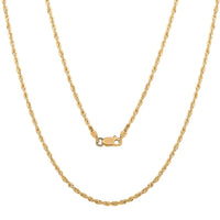 10K Yellow Gold Rope Chain Necklace , Gold Rope Necklace , 22 Inches Chain Necklace , Gold Chains For Her 1.90 Grams