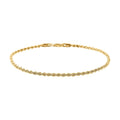 10K Yellow Gold 2.1mm Quint Rope Bracelet (8.00 In) 1.20 Grams - Sticky add to cart bar
