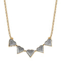 Karis White Diamond Accent Necklace in 18K YG Plated and ION Plated YG Stainless Steel 18 Inches - Sticky add to cart bar