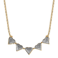 Karis White Diamond Accent Necklace in 18K YG Plated and ION Plated YG Stainless Steel 18 Inches