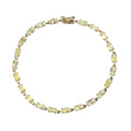 Luxoro 10K Yellow Gold Premium Natural Chrysoberyl Tennis Bracelet (7.25 In) 5.90 ctw - Sticky add to cart bar