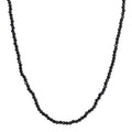 Natural Thai Black Spinel Beaded Necklace 18 Inches in Platinum Over Sterling Silver 33.00 ctw - Sticky add to cart bar