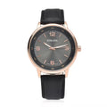 STRADA Japanese Movement Watch in Black Faux Leather Strap - Sticky add to cart bar