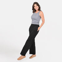 TAMSY Black Wide-Leg Pants - L
