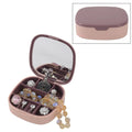 Pink Compact Jewelry Organizer with Mirror (3.94"x3.94"x1.18") - Sticky add to cart bar