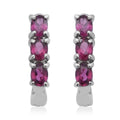 Orissa Rhodolite Garnet Earrings in Platinum Over Sterling Silver 1.50 ctw - Sticky add to cart bar
