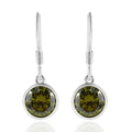 Simulated Peridot Lever Back Earrings in Sterling Silver 2.00 ctw - Sticky add to cart bar