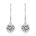 Simulated Diamond Solitaire Earrings in Sterling Silver 2.00 ctw - Sticky add to cart bar