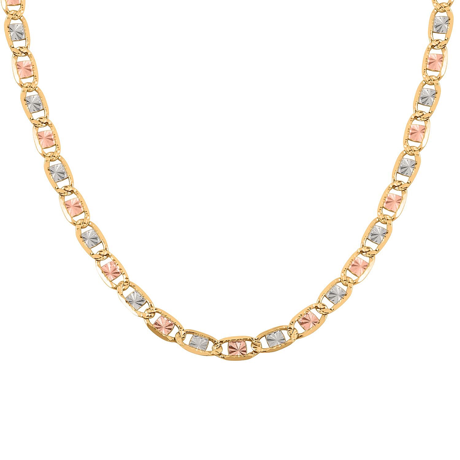 14K Yellow Gold 2.75mm Valentino Star Diamond-Cut Necklace 22 Inches 5.20 Grams