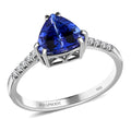 Clara Collection Certified and Appraised RHAPSODY 950 Platinum AAAA Tanzanite and E-F VS Diamond Solitaire Ring 4.50 Grams 2.10 ctw (Delivery in 15-20 Business Days) - Sticky add to cart bar