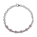 Narsipatnam Purple Spinel and Multi Gemstone Bracelet in Platinum Over Sterling Silver (7.25 In) 2.15 ctw - Sticky add to cart bar