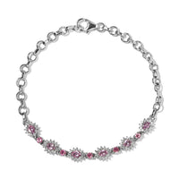 Narsipatnam Purple Spinel and Multi Gemstone Bracelet in Platinum Over Sterling Silver (7.25 In) 2.15 ctw