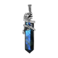 Artisan Crafted AAA Malagasy Labradorite Dragon Pendant in Sterling Silver 29.65 ctw - Sticky add to cart bar