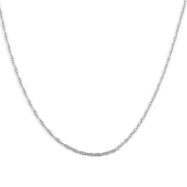 Rope Chain 16 Inches in 14K White Gold - Product card gallery slide 1 (10177037336889)